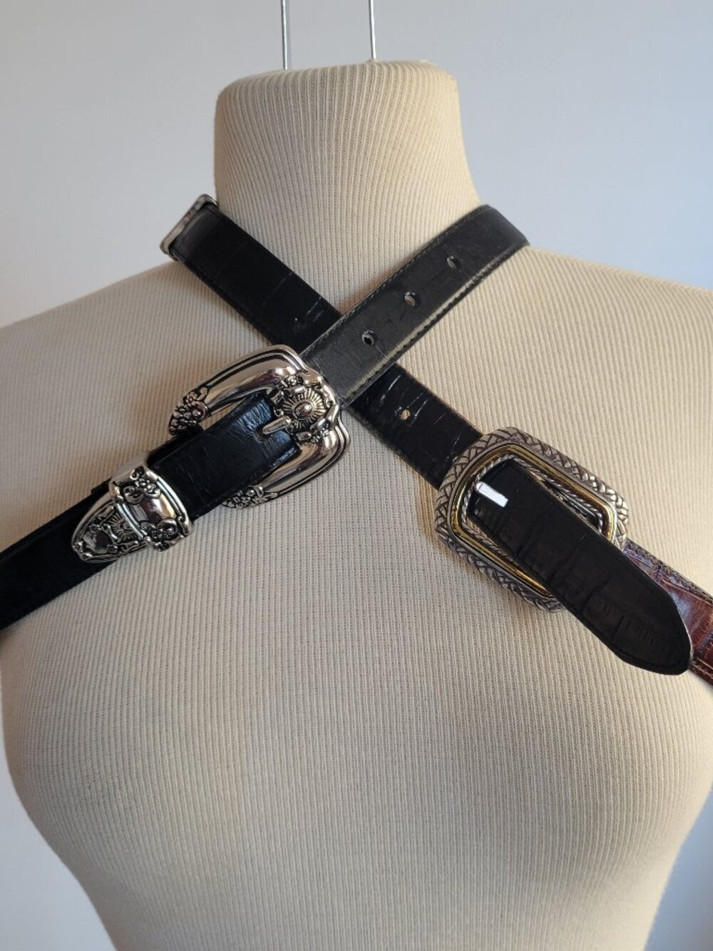 Chrome Hearts Talon Belt & Brighton Marcus Reversible Belt (set of 2)